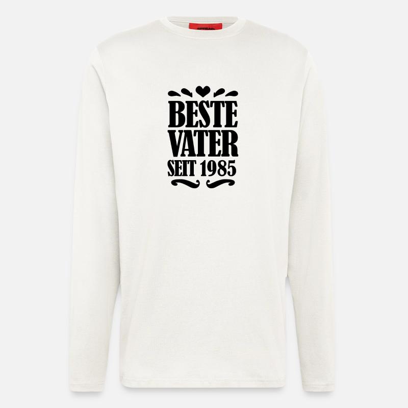 Bester Vater seit 1985 - Langarmshirt - made by SPREAD  - OFF WHITE