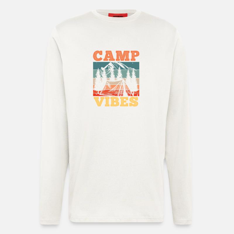 Camp Vibes Bergwald Abenteuer - Langarmshirt - made by SPREAD  - OFF WHITE