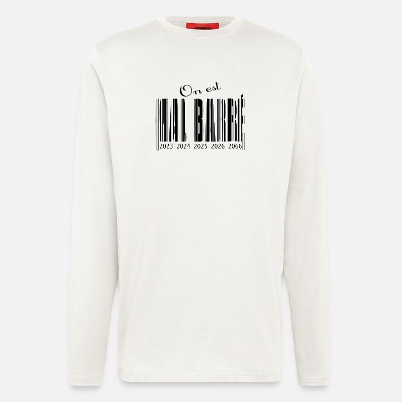 Poorly crossed out barcode - Longsleeve - made by SPREAD  - OFF WHITE