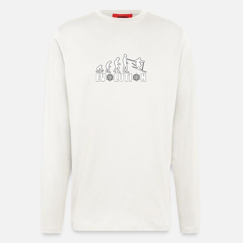EVOLUTION Ski Winter Geschenk Weihnachtsgeschenk - Langarmshirt - made by SPREAD  - OFF WHITE