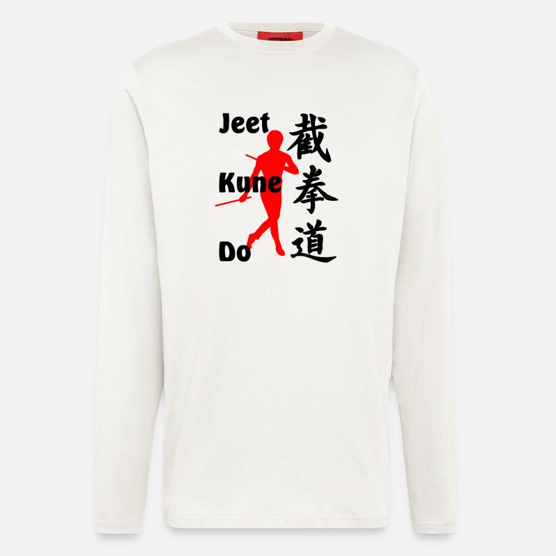 001 Kung Fu Jeet Kun Do - Langarmshirt - made by SPREAD  - OFF WHITE