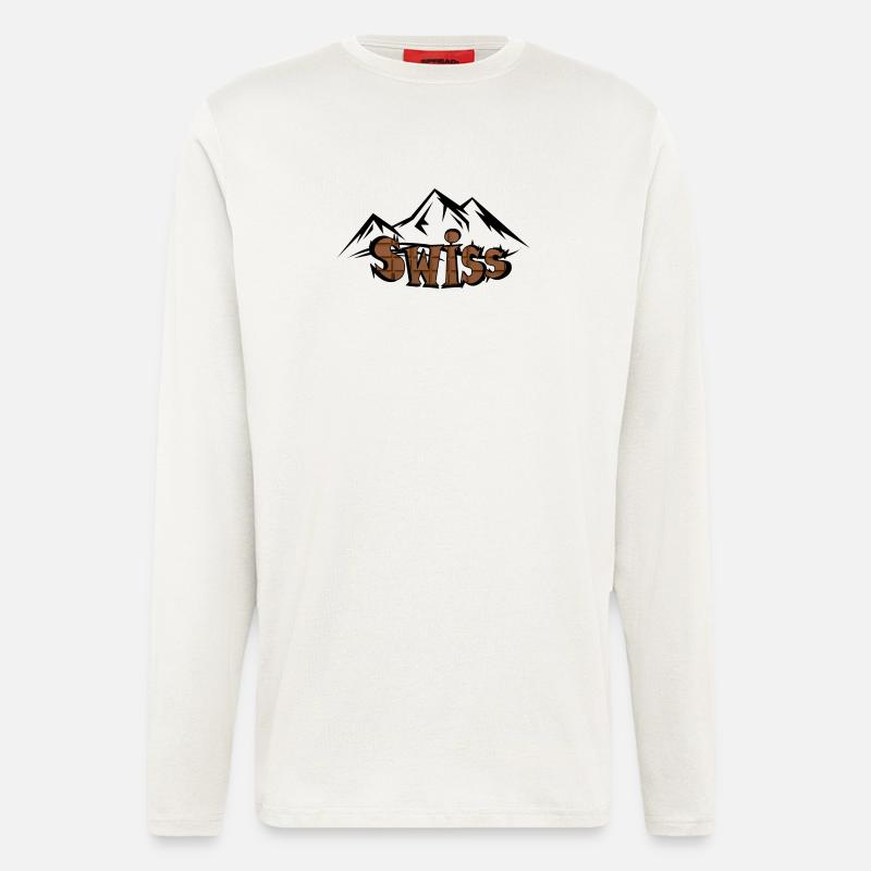 Schweizer Bergschokolade - Langarmshirt - made by SPREAD  - OFF WHITE