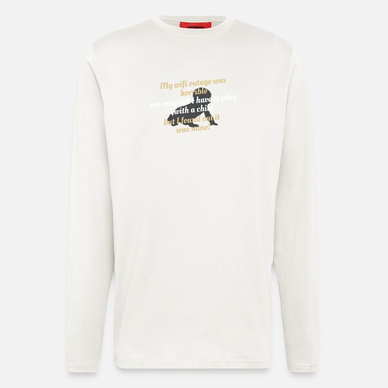 WLAN-Ausfall Eltern-Pointe - Langarmshirt - made by SPREAD  - OFF WHITE