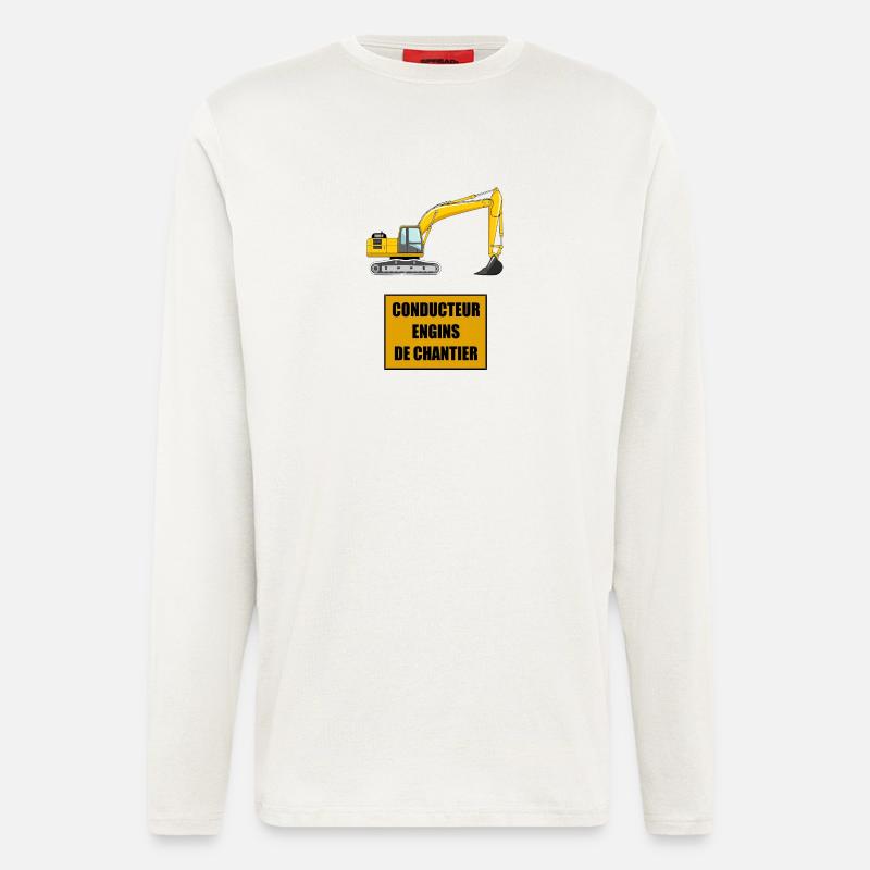 Construction equipment operator - Longsleeve - made by SPREAD  - OFF WHITE