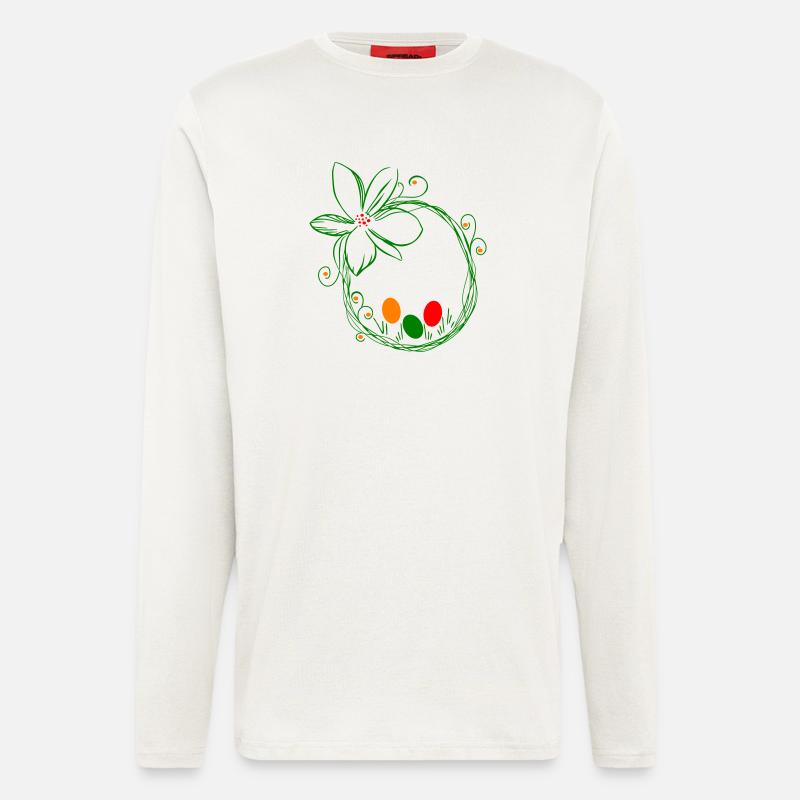 Easter nest with Easter eggs - Longsleeve - made by SPREAD  - OFF WHITE
