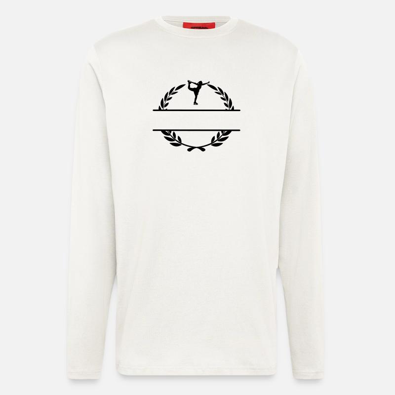 Eiskunstläuferin im Lorbeerkranz - Langarmshirt - made by SPREAD  - OFF WHITE