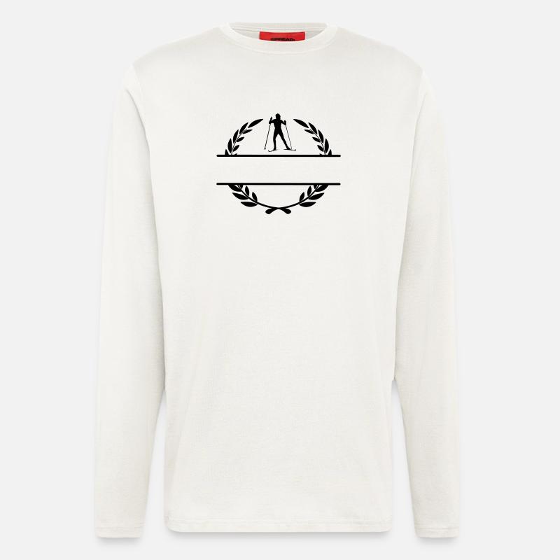 Langläufer im Lorbeerkranz - Langarmshirt - made by SPREAD  - OFF WHITE