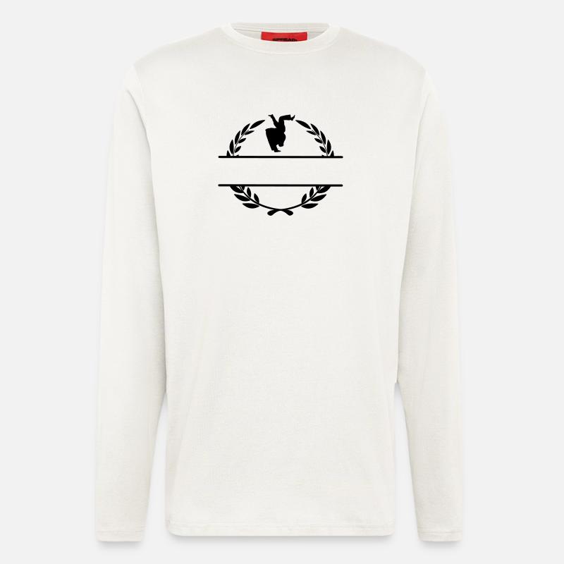Judo throw in laurel wreath - Longsleeve - made by SPREAD  - OFF WHITE