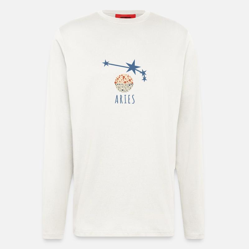 Das Sternbild Widder - Langarmshirt - made by SPREAD  - OFF WHITE