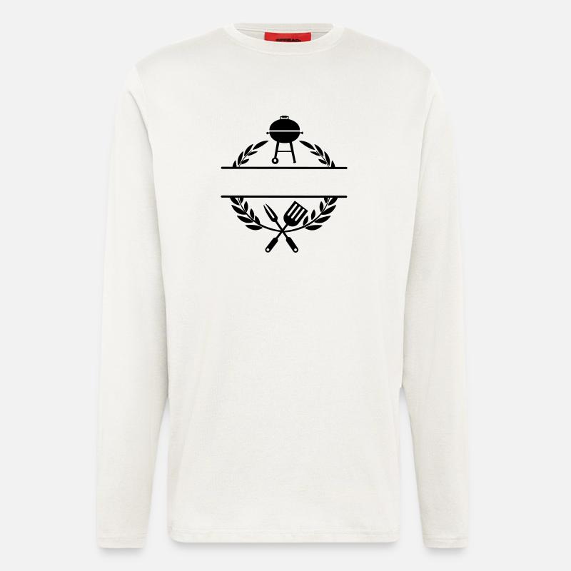 BBQ-Monogramm - Langarmshirt - made by SPREAD  - OFF WHITE