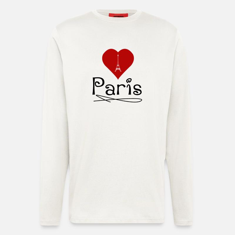 Ich liebe Paris - Langarmshirt - made by SPREAD - OFF WHITE