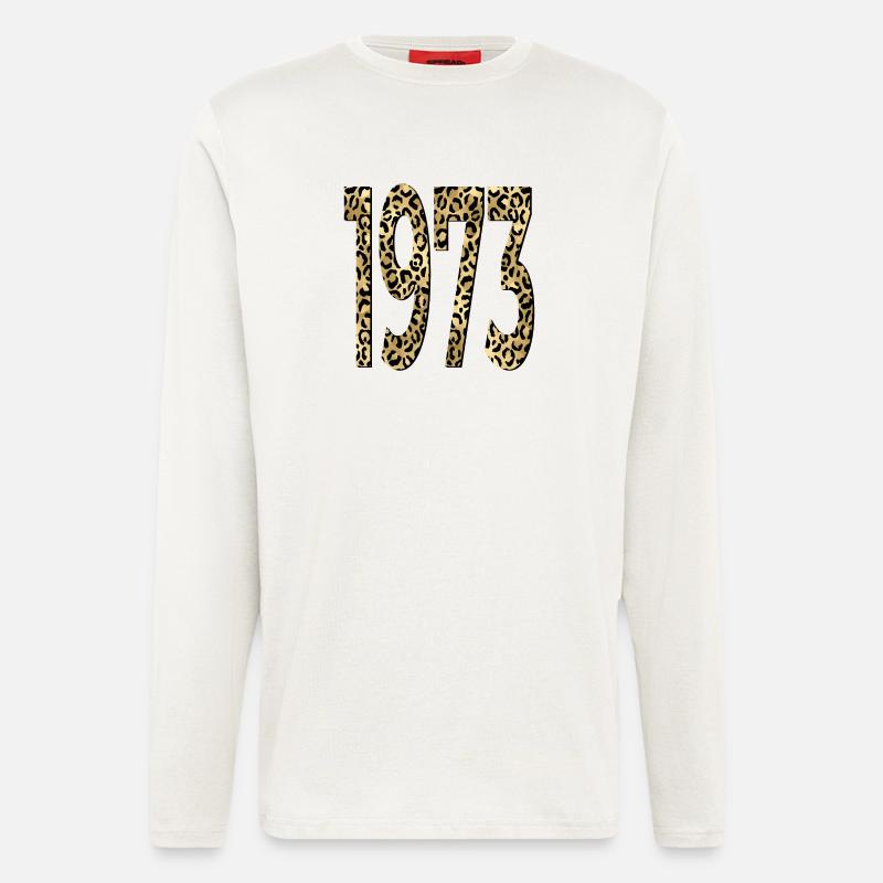 Birthday 1973 Leopard Print - Longsleeve - made by SPREAD - OFF WHITE