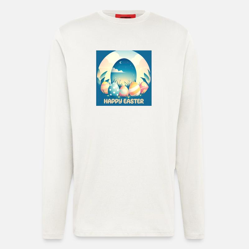 Happy Easter, Easter Egg - Longsleeve - made by SPREAD  - OFF WHITE