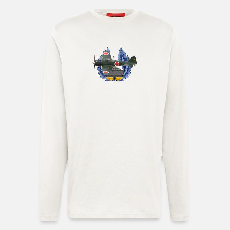 A6M Zero - Langarmshirt - made by SPREAD  - OFF WHITE