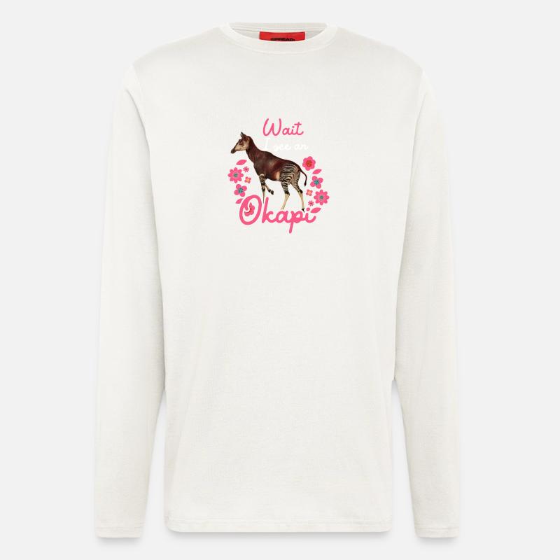 Warte, ich sehe ein Okapi - Langarmshirt - made by SPREAD  - OFF WHITE