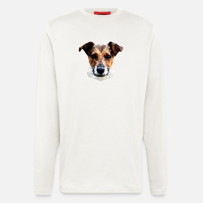 Jack Russell Terrier Dog Polygon - Longsleeve - made by SPREAD  - OFF WHITE