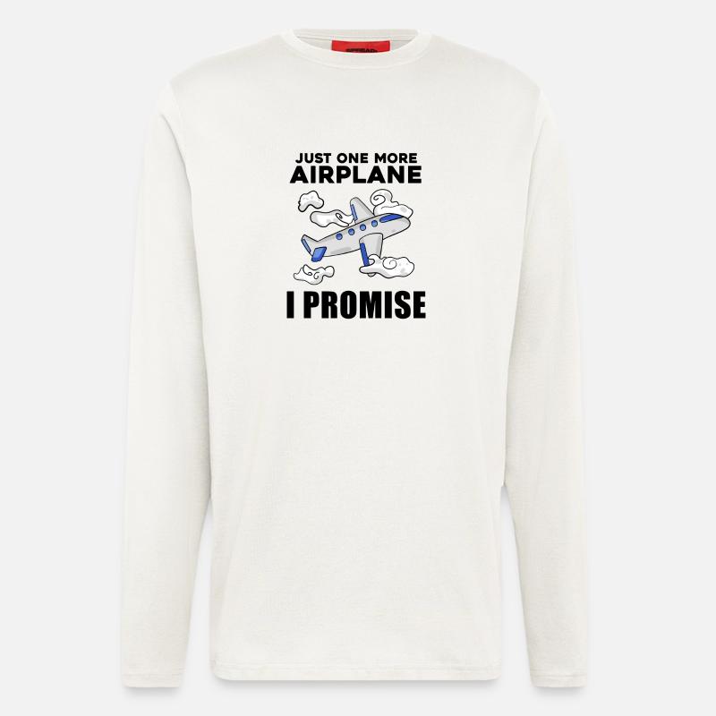 Flugzeug Pilot Spruch Geschenk - Langarmshirt - made by SPREAD  - OFF WHITE