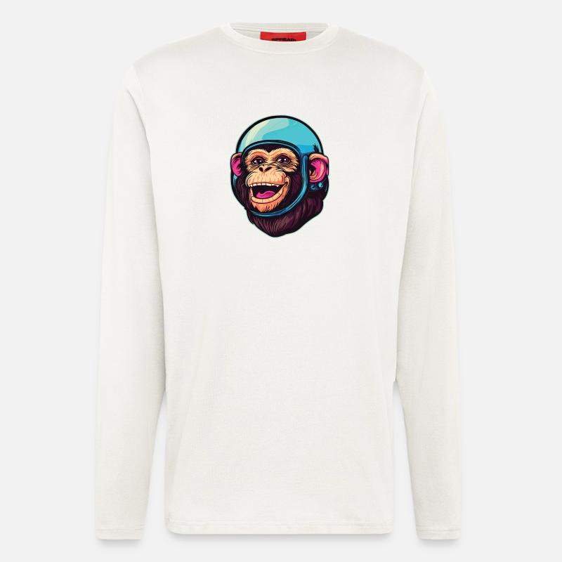 Space Monkey - Longsleeve - made by SPREAD  - OFF WHITE