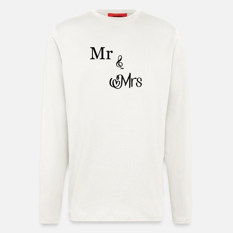 Mr and Mrs - Langarmshirt - made by SPREAD  - OFF WHITE