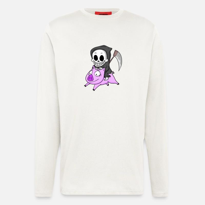 Grim Reaper Pig - Longsleeve - made by SPREAD  - OFF WHITE