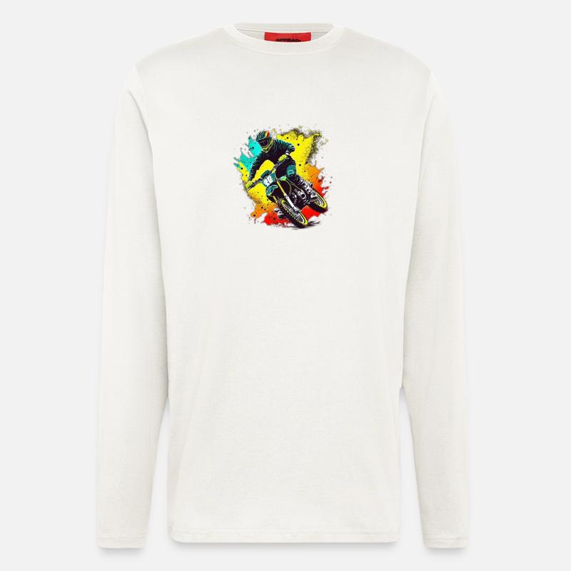 Motocross Farbexplosion - Langarmshirt - made by SPREAD  - OFF WHITE