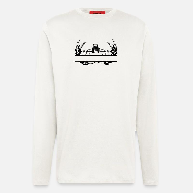 Ackerbau Traktor Getreideanbau - Langarmshirt - made by SPREAD  - OFF WHITE