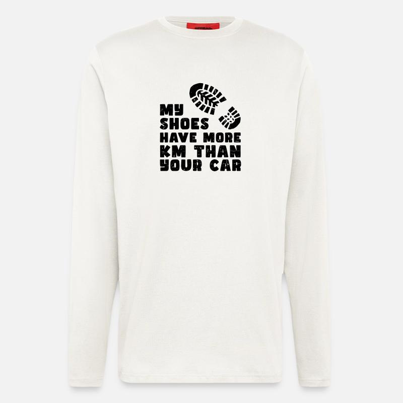 Wanderwege Wanderer Wandern Statement Klettern - Langarmshirt - made by SPREAD  - OFF WHITE