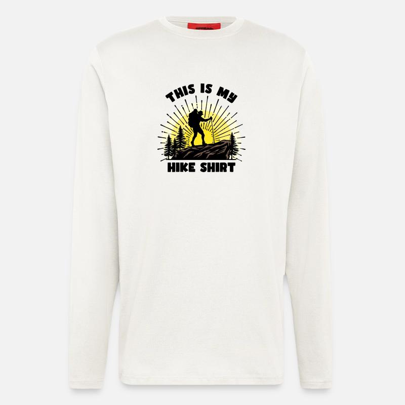 Wanderer Statement Wanderung Wandern Bergwanderung - Langarmshirt - made by SPREAD - OFF WHITE