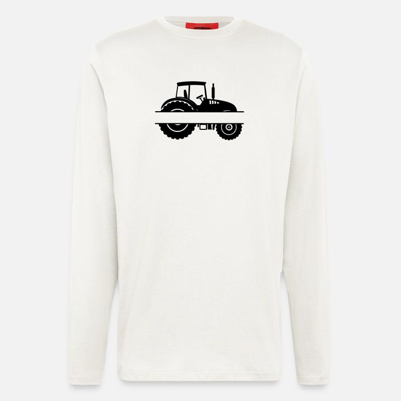 Ackerschlepper-Emblem - Langarmshirt - made by SPREAD  - OFF WHITE