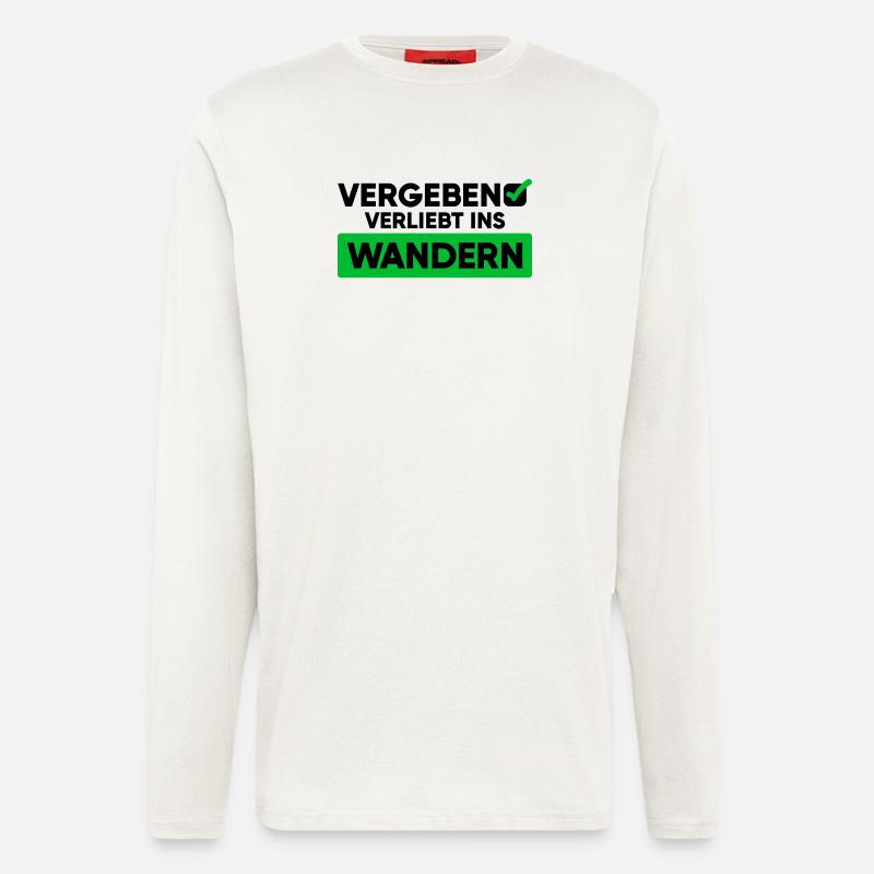 Wandern Wanderung Statement Wanderer Bergwanderung - Langarmshirt - made by SPREAD  - OFF WHITE