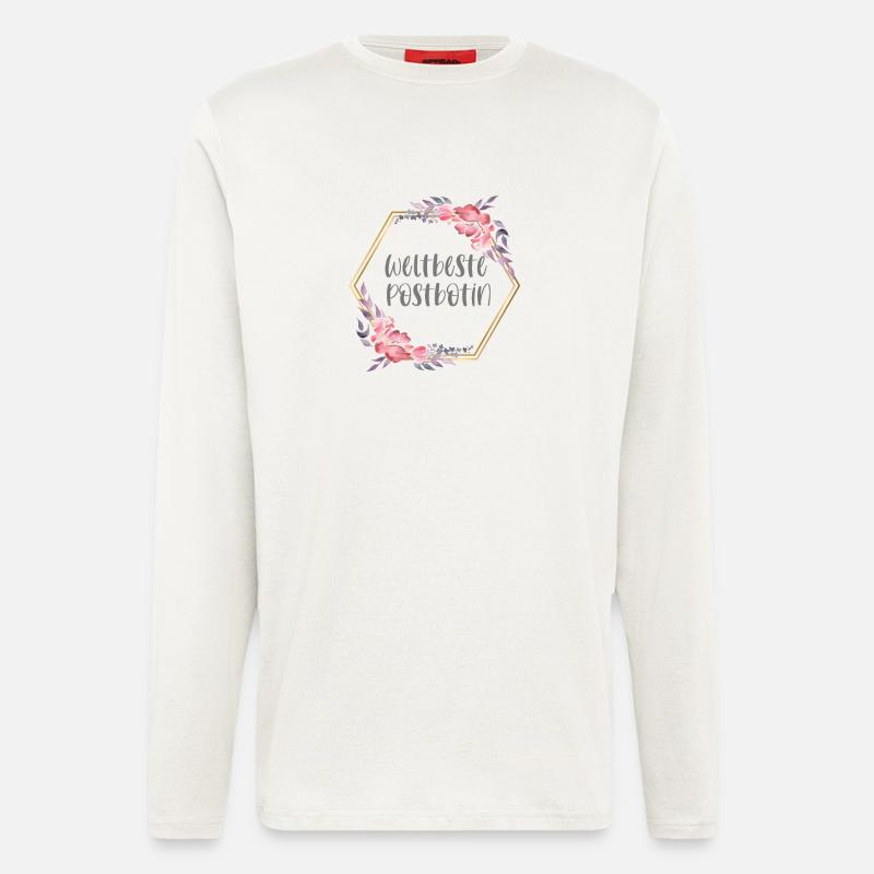 Weltbeste Postbotin Post Beruf Geschenk - Langarmshirt - made by SPREAD - OFF WHITE