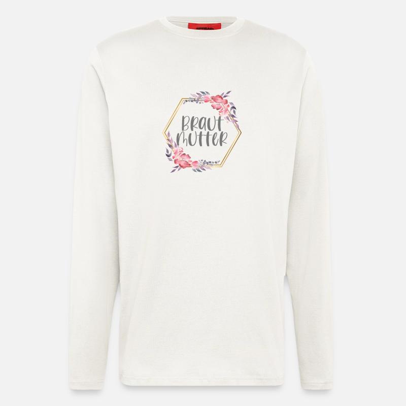 Brautmutter Verlobung Boho Team Bride Geschenk - Langarmshirt - made by SPREAD  - OFF WHITE