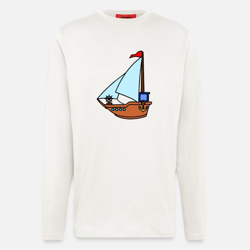Spielzeug-Segelboot - Langarmshirt - made by SPREAD  - OFF WHITE