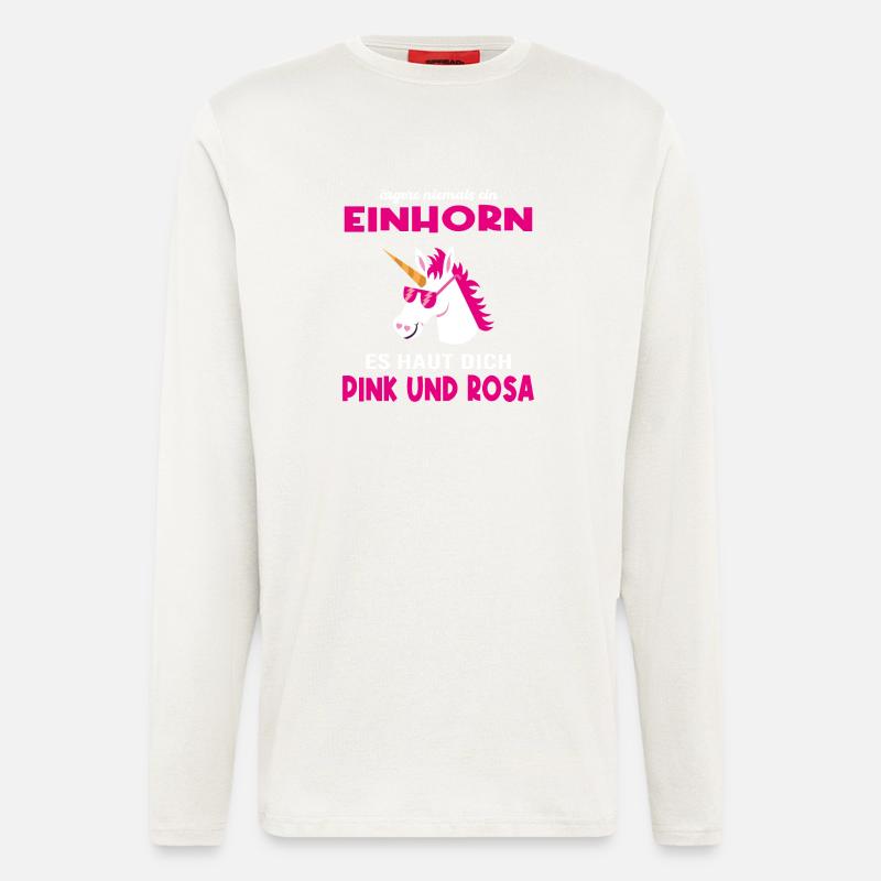 Einhorn ärgern lustiger Spruch Geschenkidee - Langarmshirt - made by SPREAD  - OFF WHITE