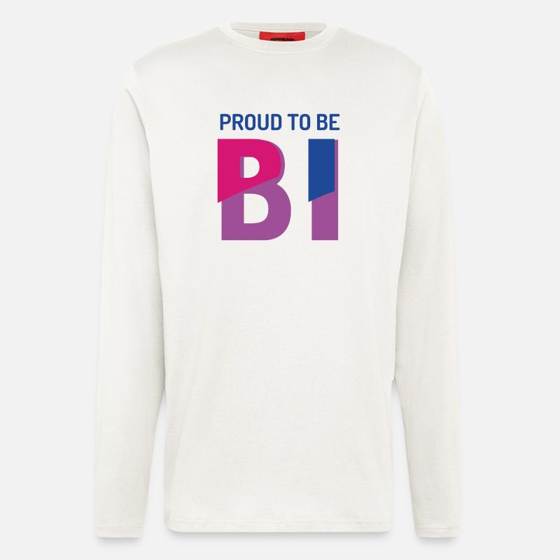 Stolz darauf, bisexuell zu sein - Langarmshirt - made by SPREAD - OFF WHITE