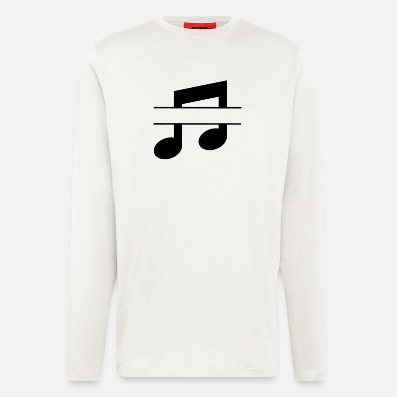 Musical note text banner - Longsleeve - made by SPREAD  - OFF WHITE