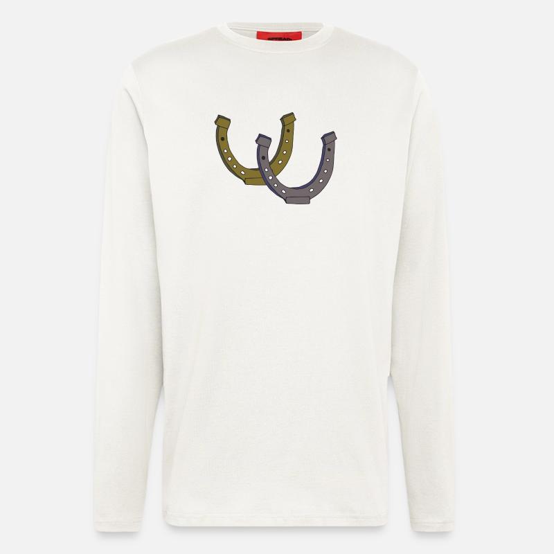 hufeisen doppelt - Langarmshirt - made by SPREAD  - OFF WHITE