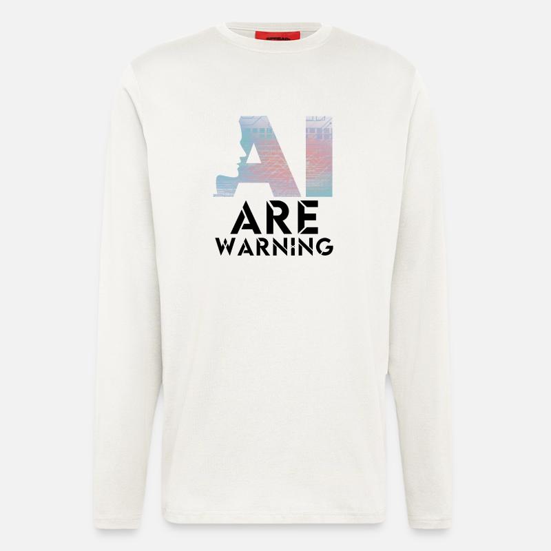 AI alert Caution artificial intelligence - Longsleeve - made by SPREAD  - OFF WHITE