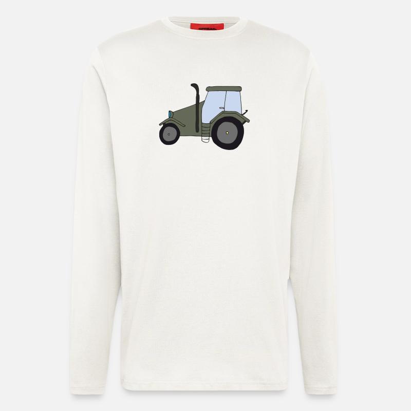 traktor oldtimer - Langarmshirt - made by SPREAD  - OFF WHITE