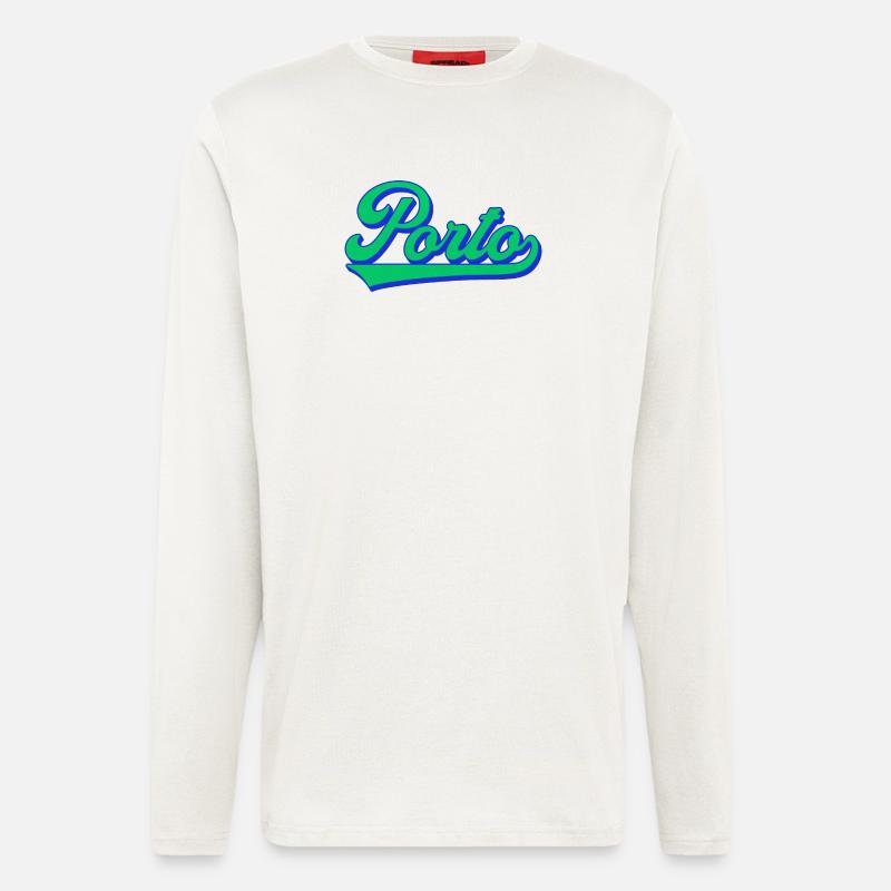Porto Neon Script Retro - Longsleeve - made by SPREAD  - OFF WHITE