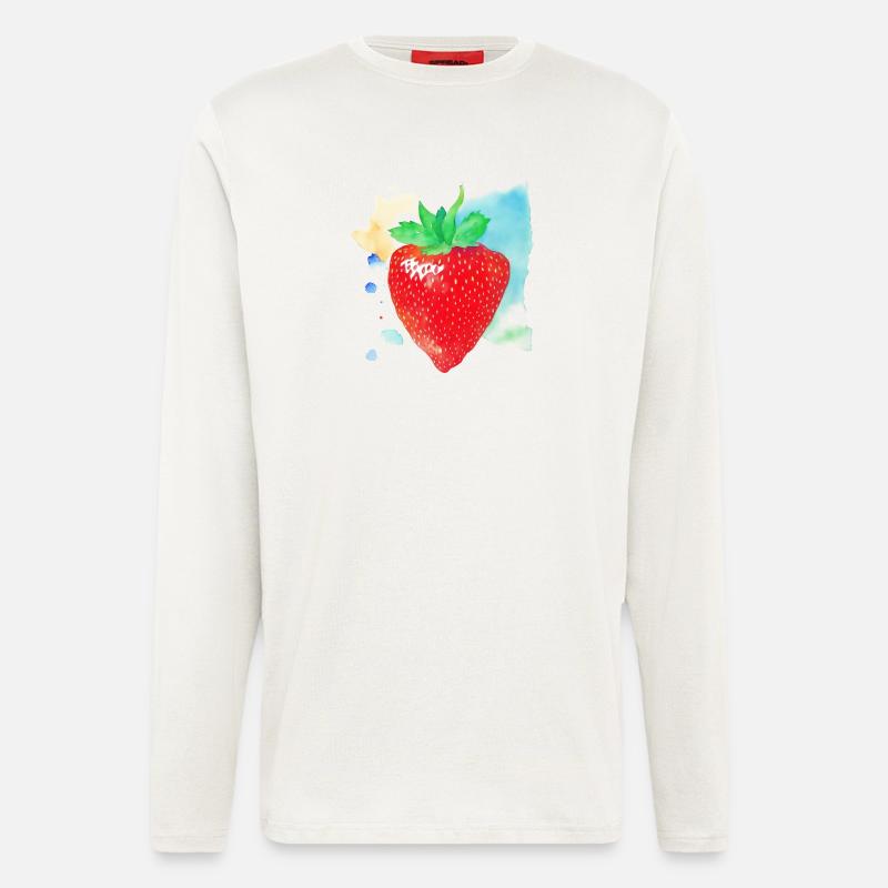 Erdbeere - Langarmshirt - made by SPREAD  - OFF WHITE