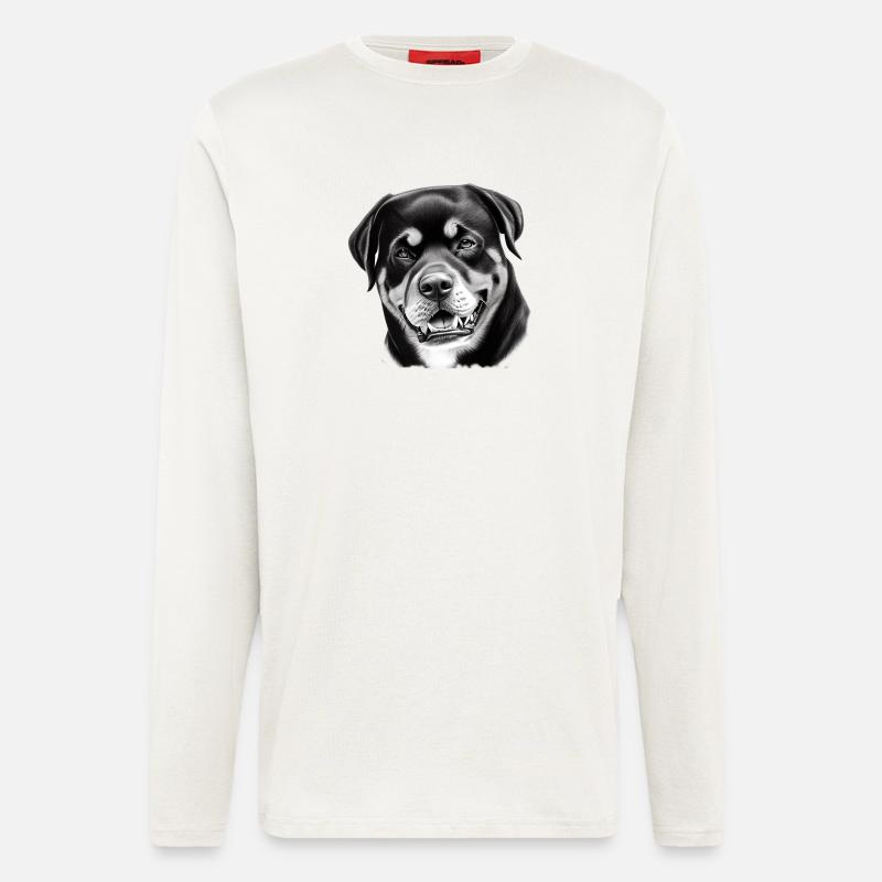 Wunderschöner Rottweiler - Langarmshirt - made by SPREAD  - OFF WHITE