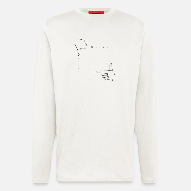 Handzeichen Bildausschnitt - Langarmshirt - made by SPREAD  - OFF WHITE