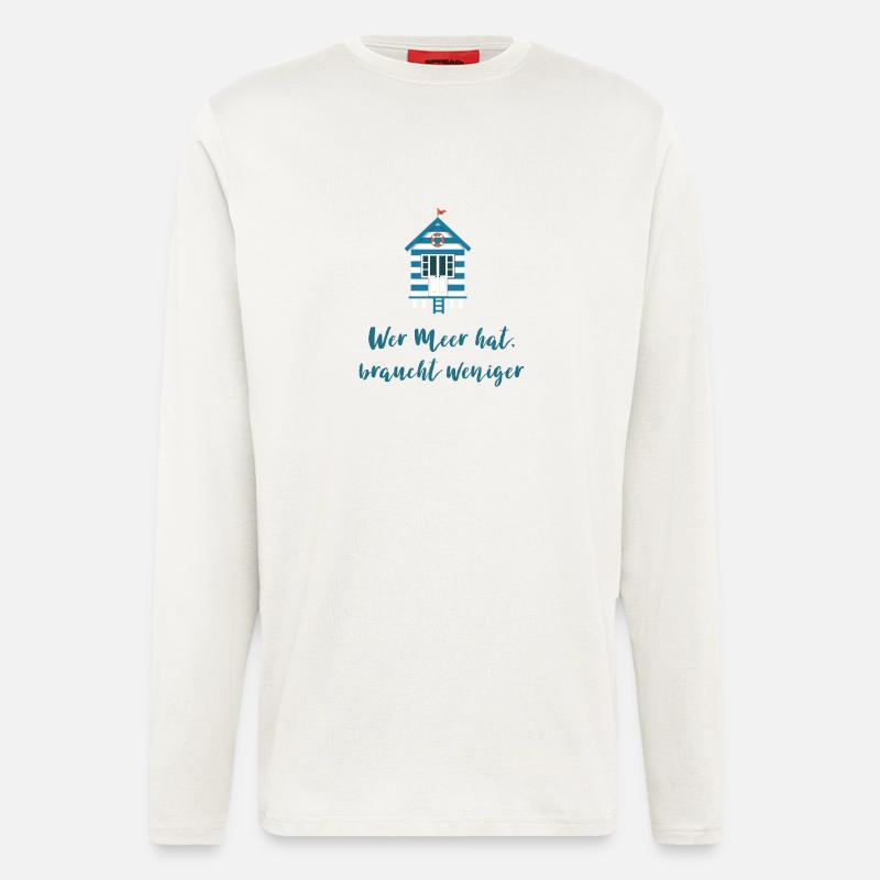 Wer Meer hat braucht weniger - Langarmshirt - made by SPREAD  - OFF WHITE