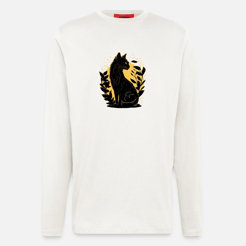 Katzen-Silhouette - Langarmshirt - made by SPREAD  - OFF WHITE