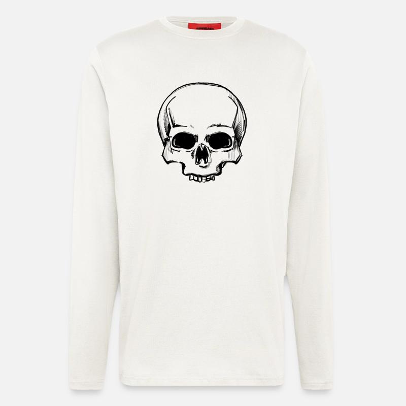 Simple Skull - Langarmshirt - made by SPREAD - OFF WHITE