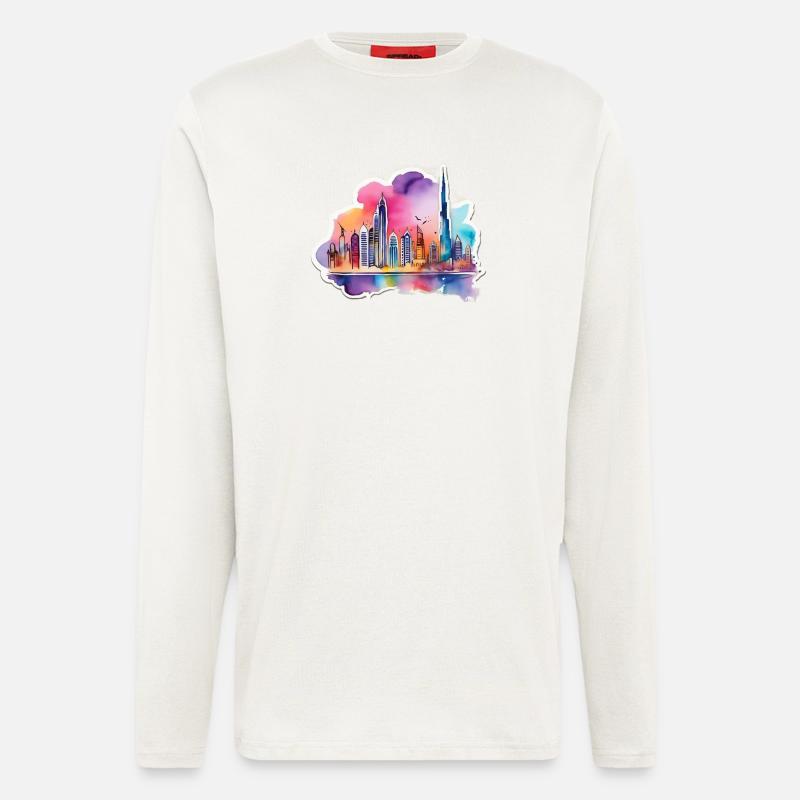 Skyline - Langarmshirt - made by SPREAD  - OFF WHITE