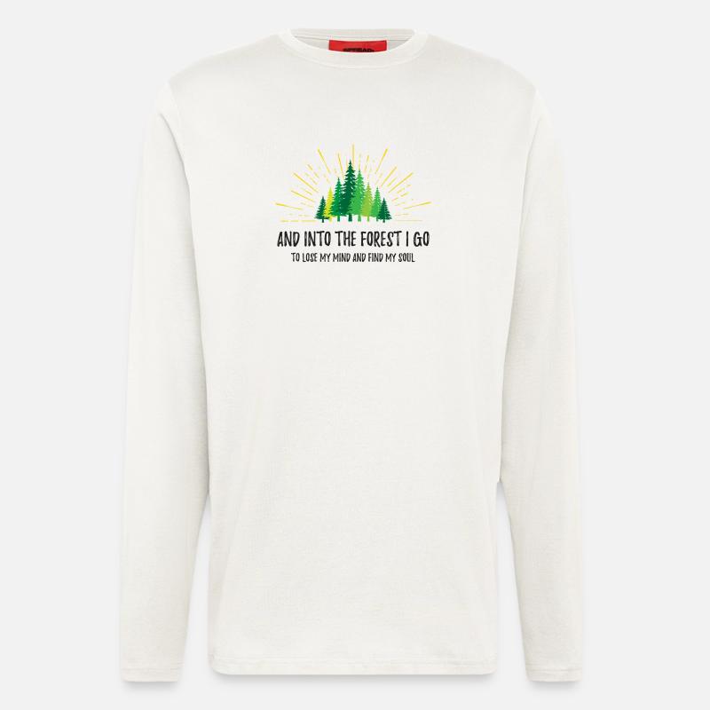 Und in den Wald gehe ich - Langarmshirt - made by SPREAD  - OFF WHITE