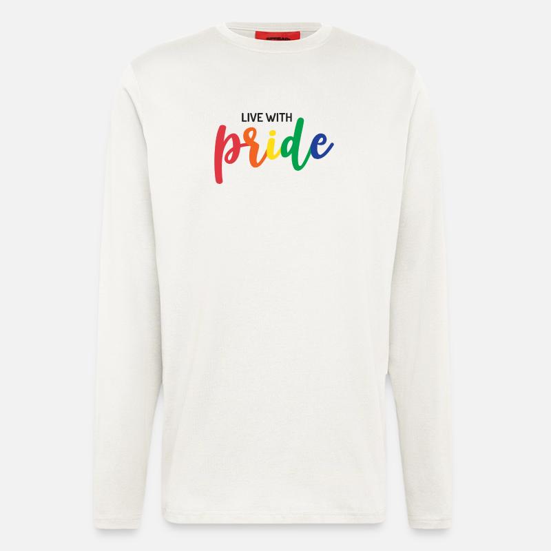 Lebe mit Stolz - Langarmshirt - made by SPREAD  - OFF WHITE