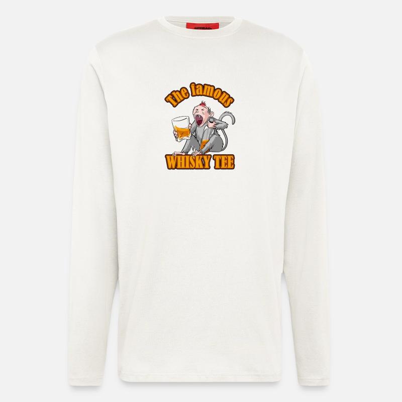 Das berühmte Whisky-Tee – Aper'Monkey Edition - Langarmshirt - made by SPREAD - OFF WHITE
